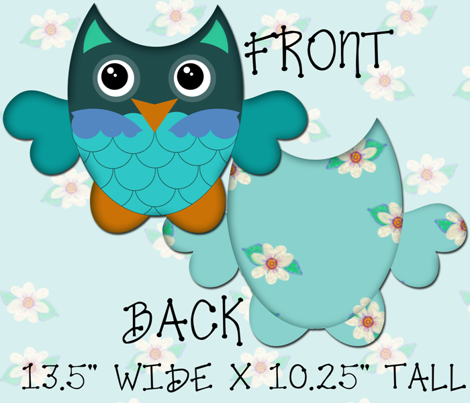 Owl Sewing Kit Turquoise Floral