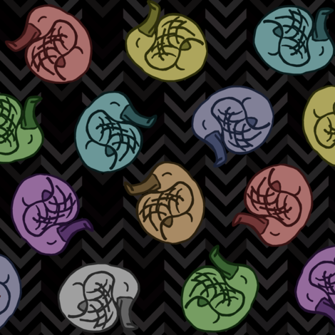 Platypus Tumble on Gray Chevrons fabric by pond_ripple on Spoonflower - custom fabric