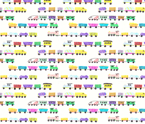 Crayon toy trains