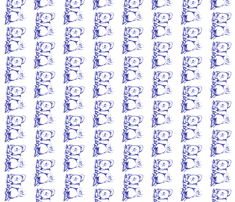 True Blue Koala fabric by trublufabric on Spoonflower - custom fabric
