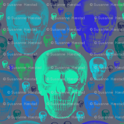 skulls greens/blues one direction