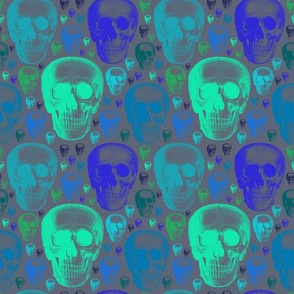 skulls greens/blues one direction