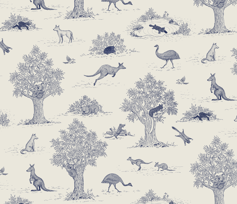 Australian Animals fabric by fattcheese on Spoonflower - custom fabric