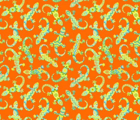 Geckos fabric by coloroncloth on Spoonflower - custom fabric