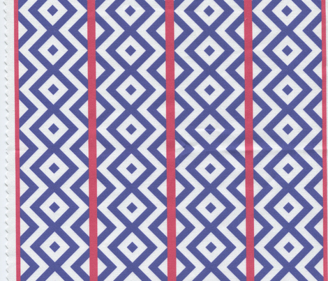 Blue Squares with Red Stripes