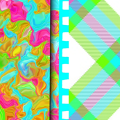 Intersection of Rippled Plaids and Mirrored Fractals