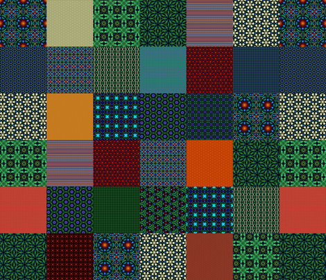 Shandon Beauties Cheater Quilt - 6" Squares fabric by stitchinspiration on Spoonflower - custom fabric