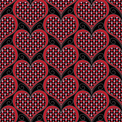 Dark Hearts fabric by robyriker on Spoonflower - custom fabric