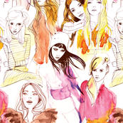 Mekel girls water color warm summer nights Ink Mix