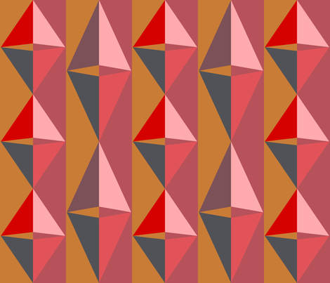 Red Mod Lanterns (Color Version 2) fabric by chickoteria on Spoonflower - custom fabric