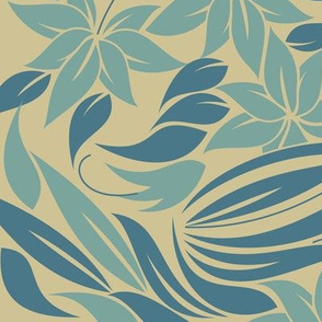 tender flowers in blue