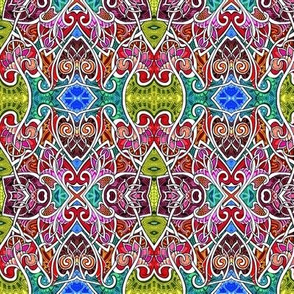 Paint Explosion in the Art Nouveau Coloring Book (bright, bold abstract)