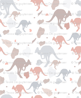 pastel kangaroos