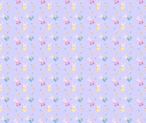 baby_bunny_on_lavender fabric by patti_ on Spoonflower - custom fabric