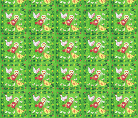 chicken-ed fabric by mybohohome on Spoonflower - custom fabric