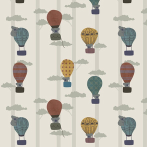 Koalas in hot air balloons
