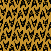 Star Trek TOS Insignias - Black on Gold