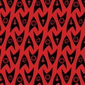 Star Trek TOS Insignias - Black on Red