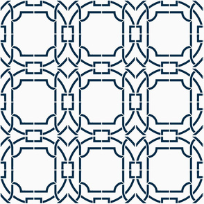 Bamboo Trellis-Navy