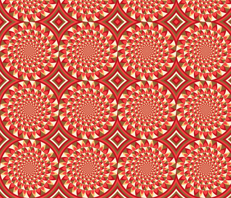 Spinning Hearts fabric by siya on Spoonflower - custom fabric