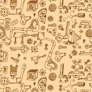 Steampunk Parts: Sepia Small