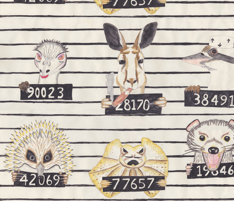 Australian Convicts fabric by raccoonhedgehog on Spoonflower - custom fabric