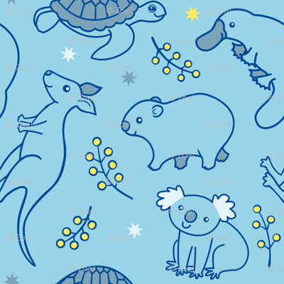 Adorable Aussie Critters - Blue