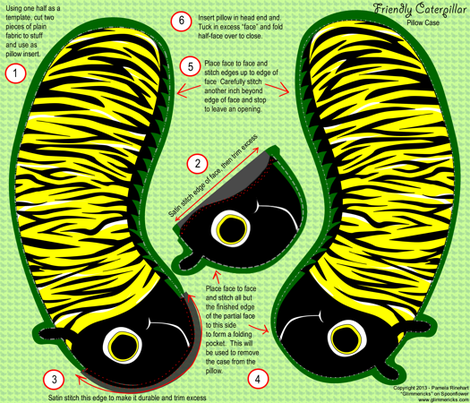 friendly_caterpillar_pillow fabric by glimmericks on Spoonflower - custom fabric