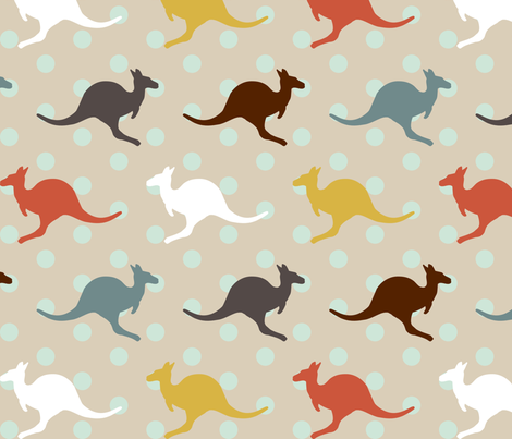KangarooPolka fabric by mrshervi on Spoonflower - custom fabric