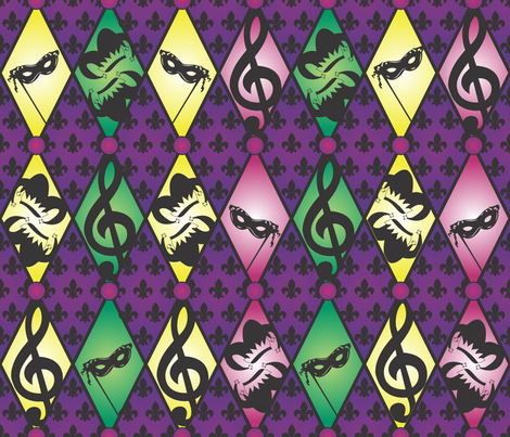 Laissez les bons temps rouler! fabric by illustrative_images on Spoonflower - custom fabric