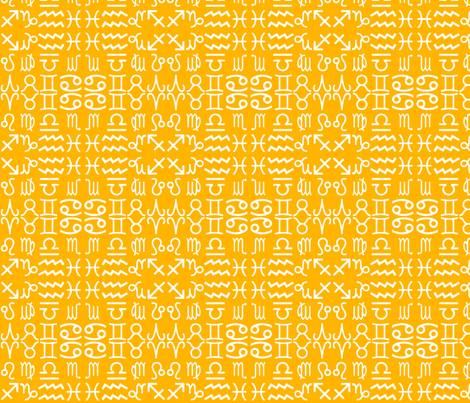 All together zodiac signs coordinating fabric in monochrome - sun fabric by domoshar on Spoonflower - custom fabric