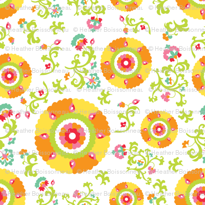 Oh Suzani Citrus Large- Scale Print