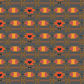 Navajo Hearts - Gray