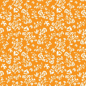 Oh Suzani Citrus Vines in Tangerine
