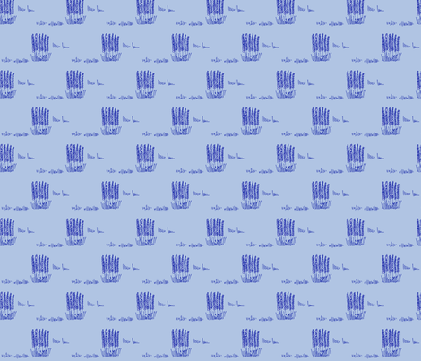 Lavender in Blue - A Fishy Mystery coordinate fabric by domoshar on Spoonflower - custom fabric