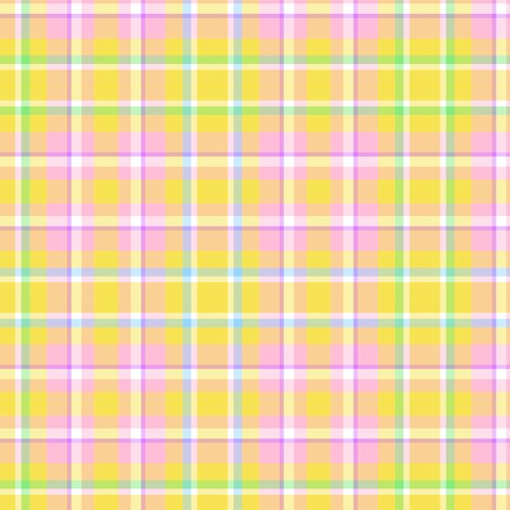 Yellow Easter Plaid fabric - mandollyn - Spoonflower