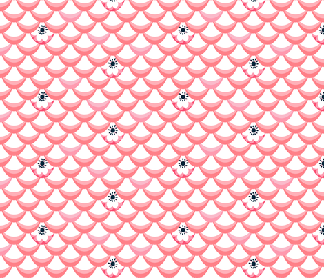pretty_posey_white fabric by amybethunephotography on Spoonflower - custom fabric