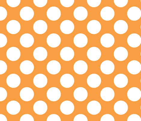 Polka Dot Tangerine fabric by littlerhodydesign on Spoonflower - custom fabric
