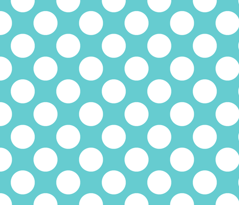 Polka Dot Teal fabric by littlerhodydesign on Spoonflower - custom fabric