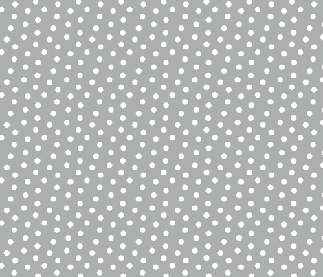 Mini Dot Silver fabric by littlerhodydesign on Spoonflower - custom fabric