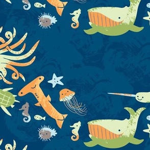 Under the Water - big fish deep blue