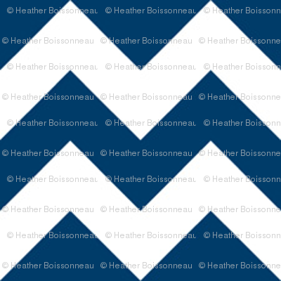 Oh Suzani Neutral Navy Chevron