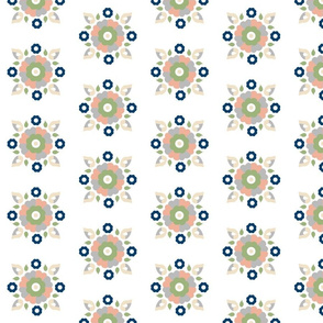 Oh Suzani Neutral Small Medallion