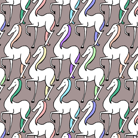 Horse March fabric by pond_ripple on Spoonflower - custom fabric