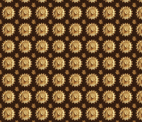 Thracian_medallion-gold fabric by glimmericks on Spoonflower - custom fabric