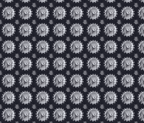 Thracian_medallion-silver fabric by glimmericks on Spoonflower - custom fabric
