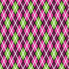 GIR Argyle - Light Pink, Light Green and Dark Pink