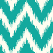 Teal Ikat Chevron