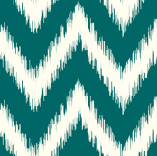 Dark Teal Ikat Chevron