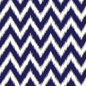 Navy Blue Ikat Chevron